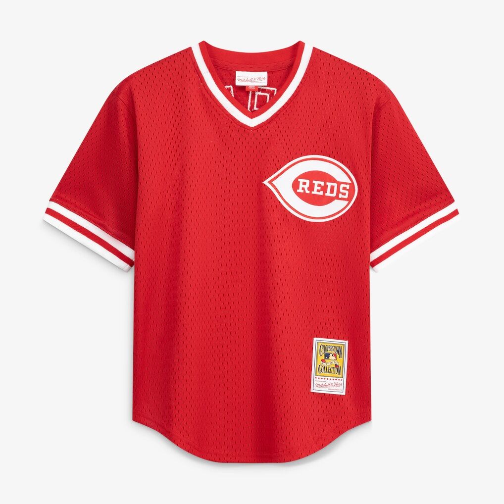 Barry Larkin Cincinnati Reds Mitchell & Ness Youth Cooperstown Collection Mesh Batting Practice Jersey