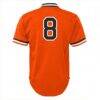 Cal Ripken Jr. Baltimore Orioles Mitchell & Ness Youth Cooperstown Collection Mesh Batting Practice Jersey - Orange - Detail View