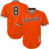 Cal Ripken Jr. Baltimore Orioles Mitchell & Ness Youth Cooperstown Collection Mesh Batting Practice Jersey - Orange - Front View