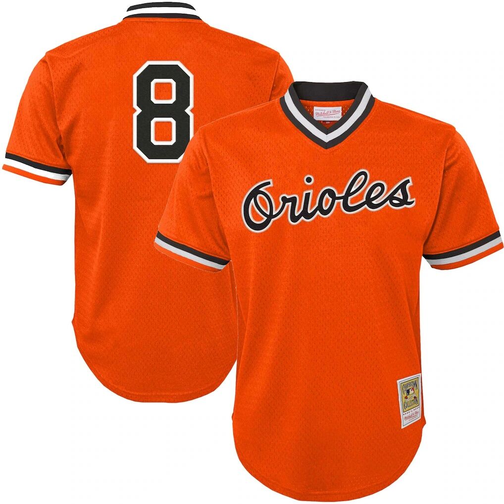 Cal Ripken Jr. Baltimore Orioles Mitchell & Ness Youth Cooperstown Collection Mesh Batting Practice Jersey