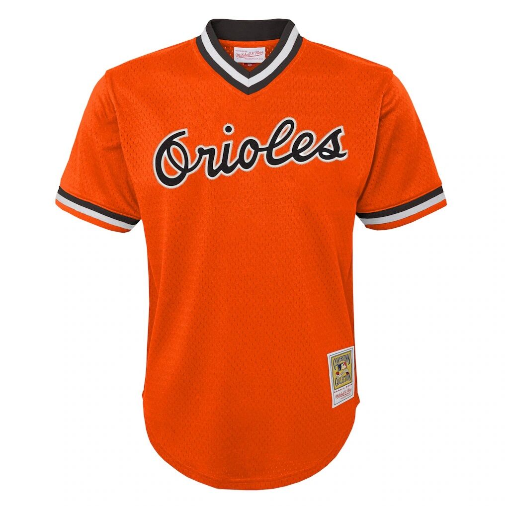 Cal Ripken Jr. Baltimore Orioles Mitchell & Ness Youth Cooperstown Collection Mesh Batting Practice Jersey