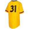 Dave Winfield San Diego Padres Mitchell & Ness Youth Cooperstown Collection Mesh Batting Practice Jersey - Gold - Detail View