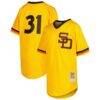 Dave Winfield San Diego Padres Mitchell & Ness Youth Cooperstown Collection Mesh Batting Practice Jersey - Gold - Front View
