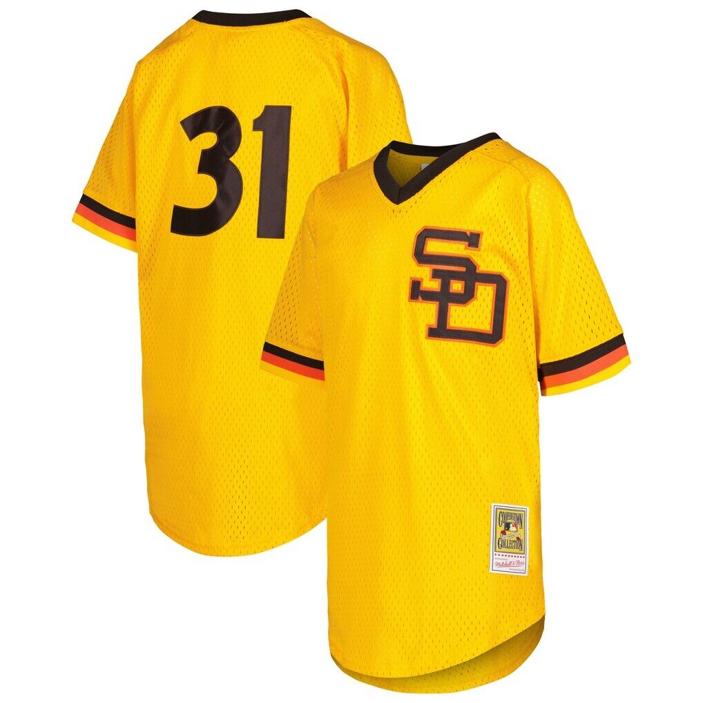 Dave Winfield San Diego Padres Mitchell & Ness Youth Cooperstown Collection Mesh Batting Practice Jersey