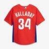 Roy Halladay Philadelphia Phillies Mitchell & Ness Toddler Cooperstown Collection Mesh Batting Practice Jersey - Red - Detail View