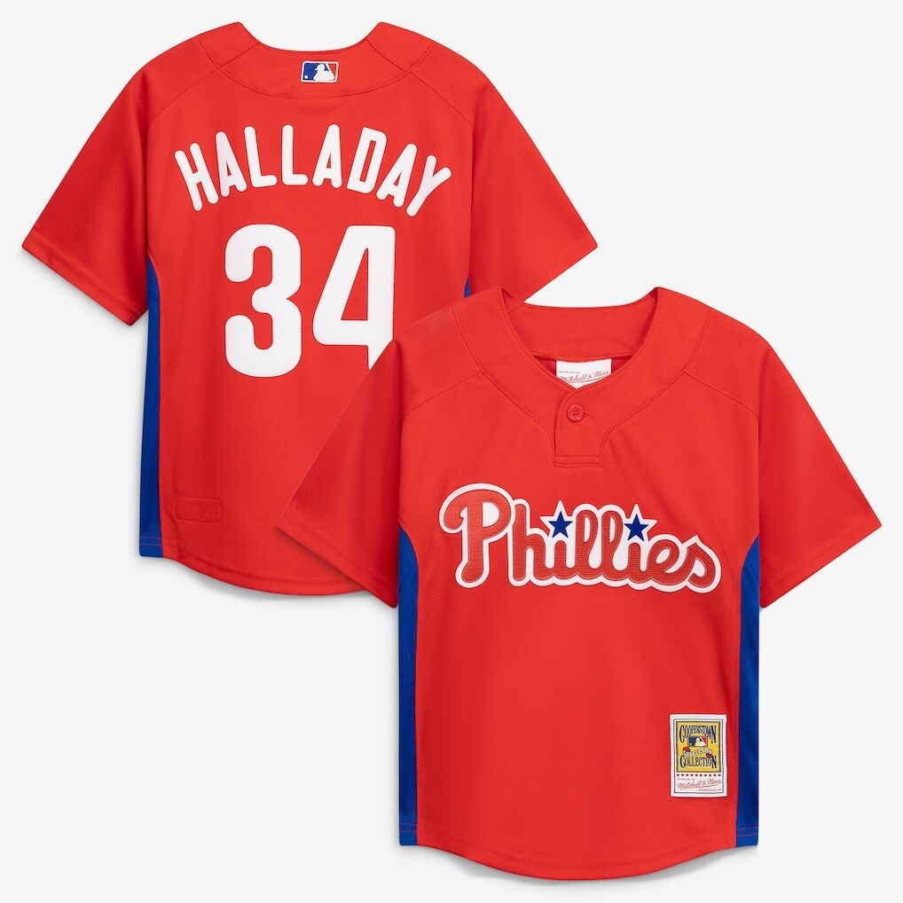 Roy Halladay Philadelphia Phillies Mitchell & Ness Toddler Cooperstown Collection Mesh Batting Practice Jersey