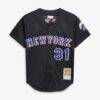 Mike Piazza New York Mets Mitchell & Ness Toddler Cooperstown Collection Mesh Batting Practice Jersey - Black - Side View