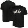 Milwaukee Bucks Profile Big & Tall Pop Jersey - Black - Front View