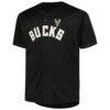 Milwaukee Bucks Profile Big & Tall Pop Jersey - Black - Side View