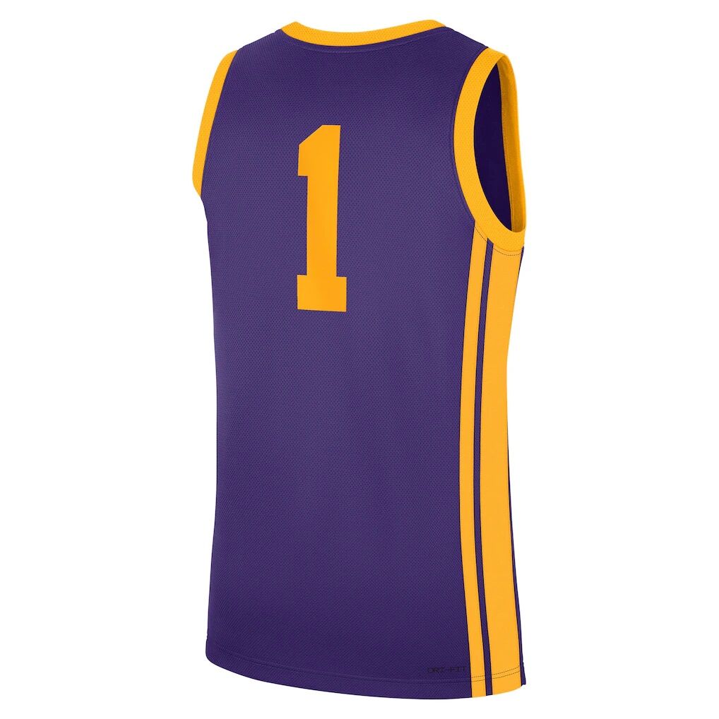 #1 LSU Tigers Nike Road Replica Jersey