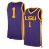 #1 LSU Tigers Nike Road Replica Jersey - Purple - Front View