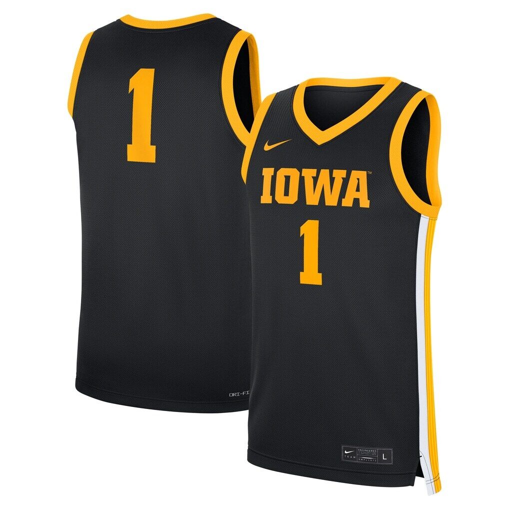 #1 Iowa Hawkeyes Nike Road Replica Jersey