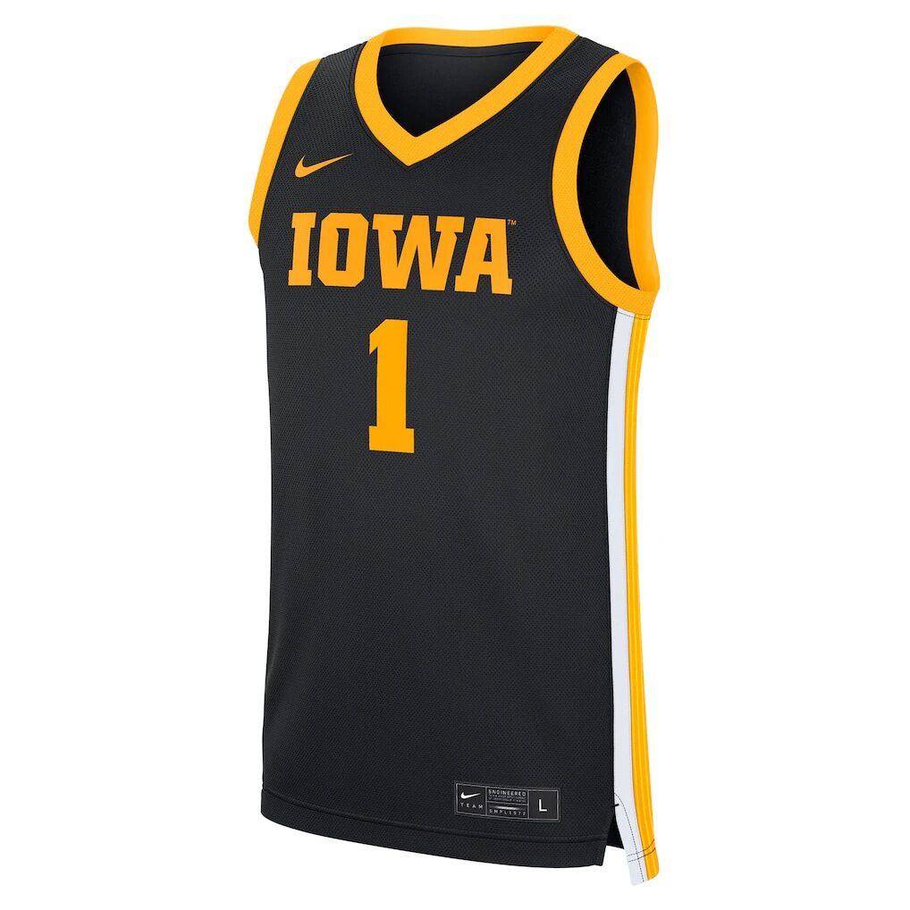 #1 Iowa Hawkeyes Nike Road Replica Jersey