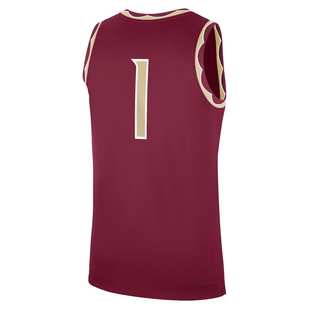 #1 Florida State Seminoles Nike Road Replica Jersey - Garnet