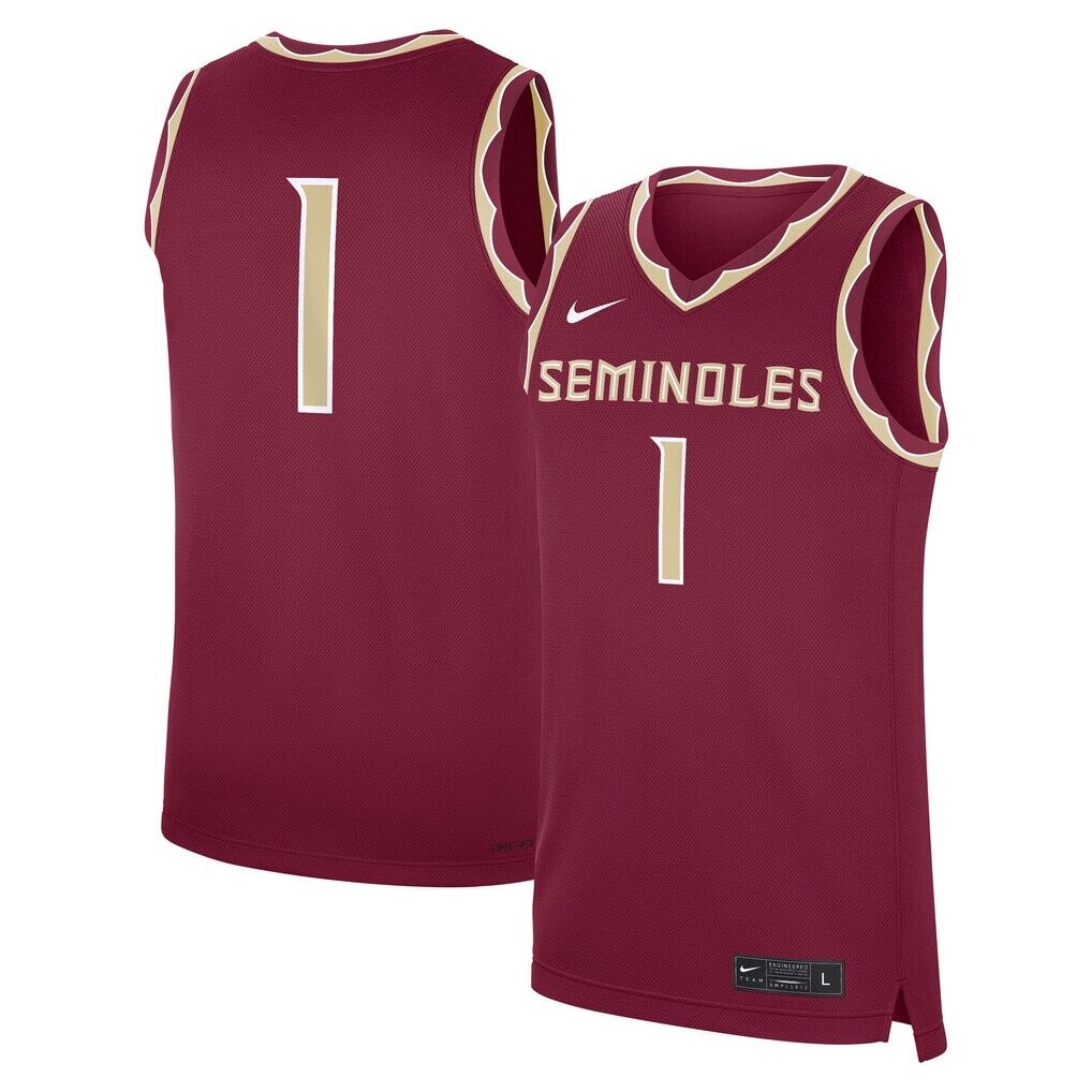 #1 Florida State Seminoles Nike Road Replica Jersey - Garnet