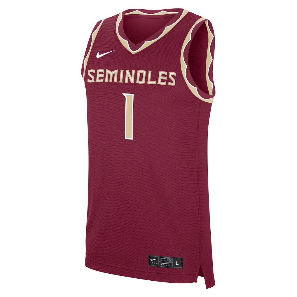 #1 Florida State Seminoles Nike Road Replica Jersey - Garnet