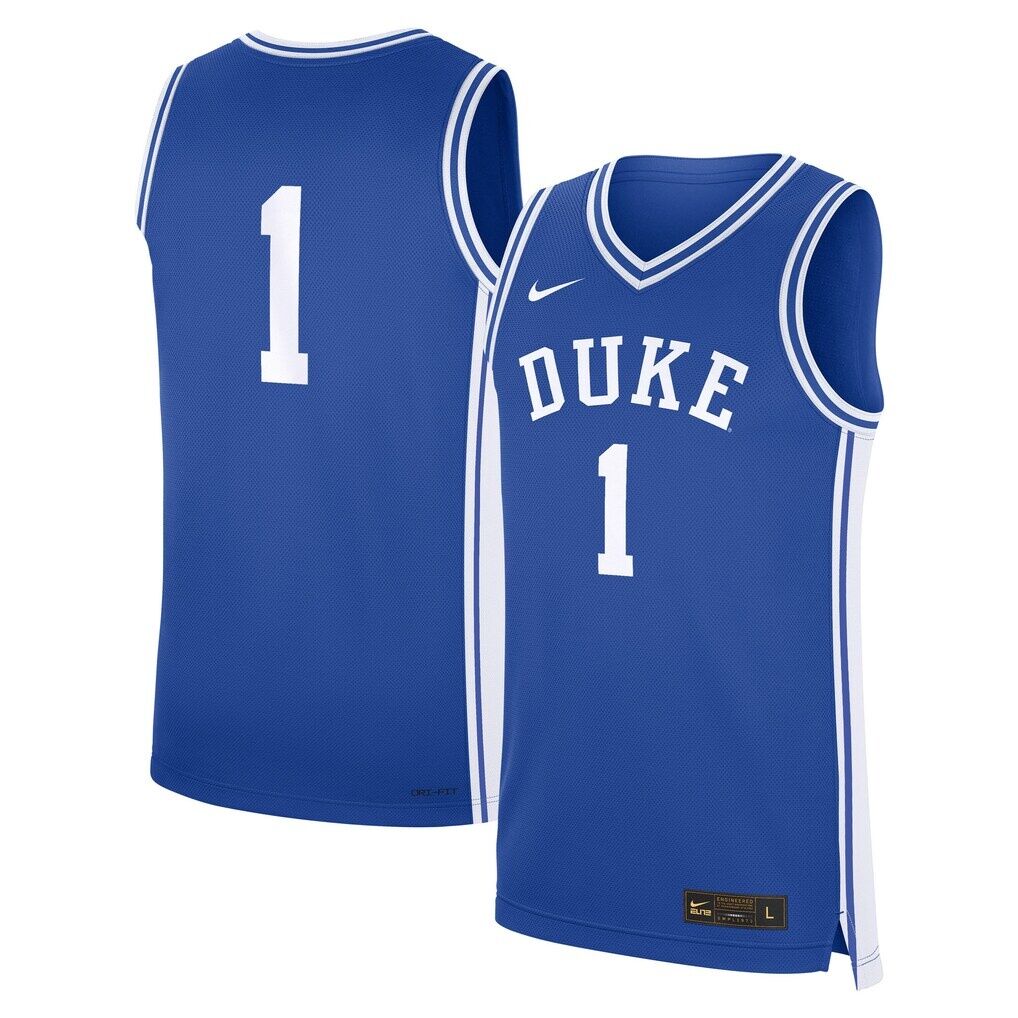 #1 Duke Blue Devils Nike Road Replica Jersey - Royal