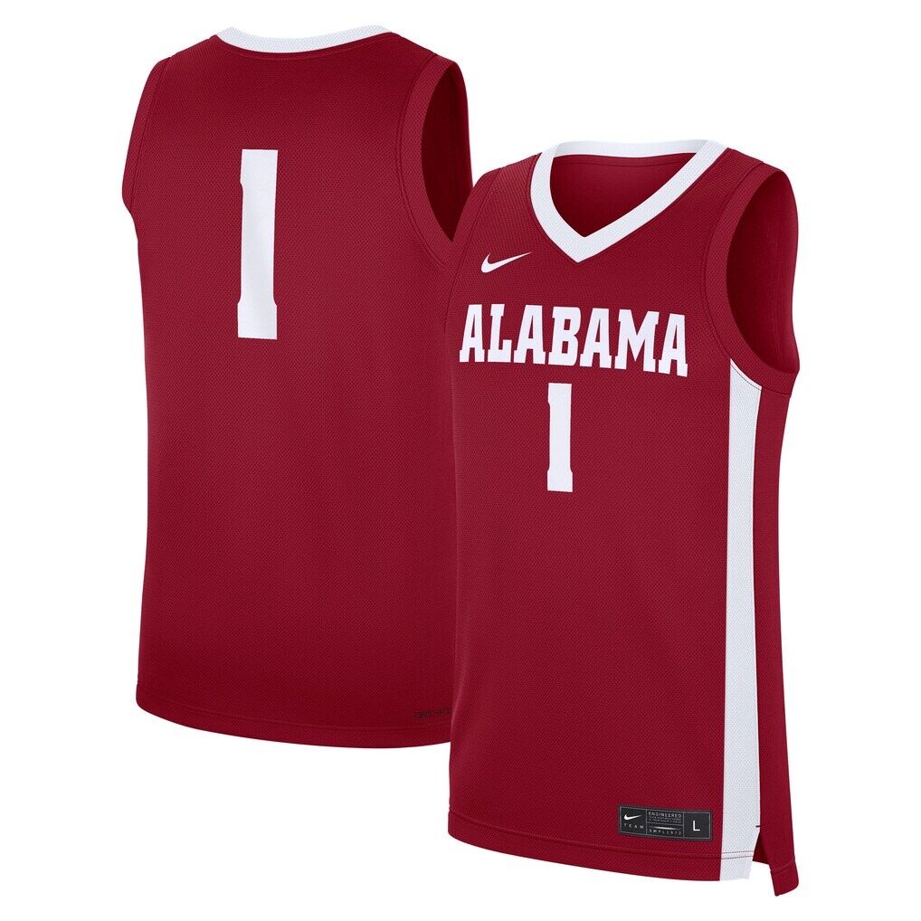 #1 Alabama Crimson Tide Nike Road Replica Jersey