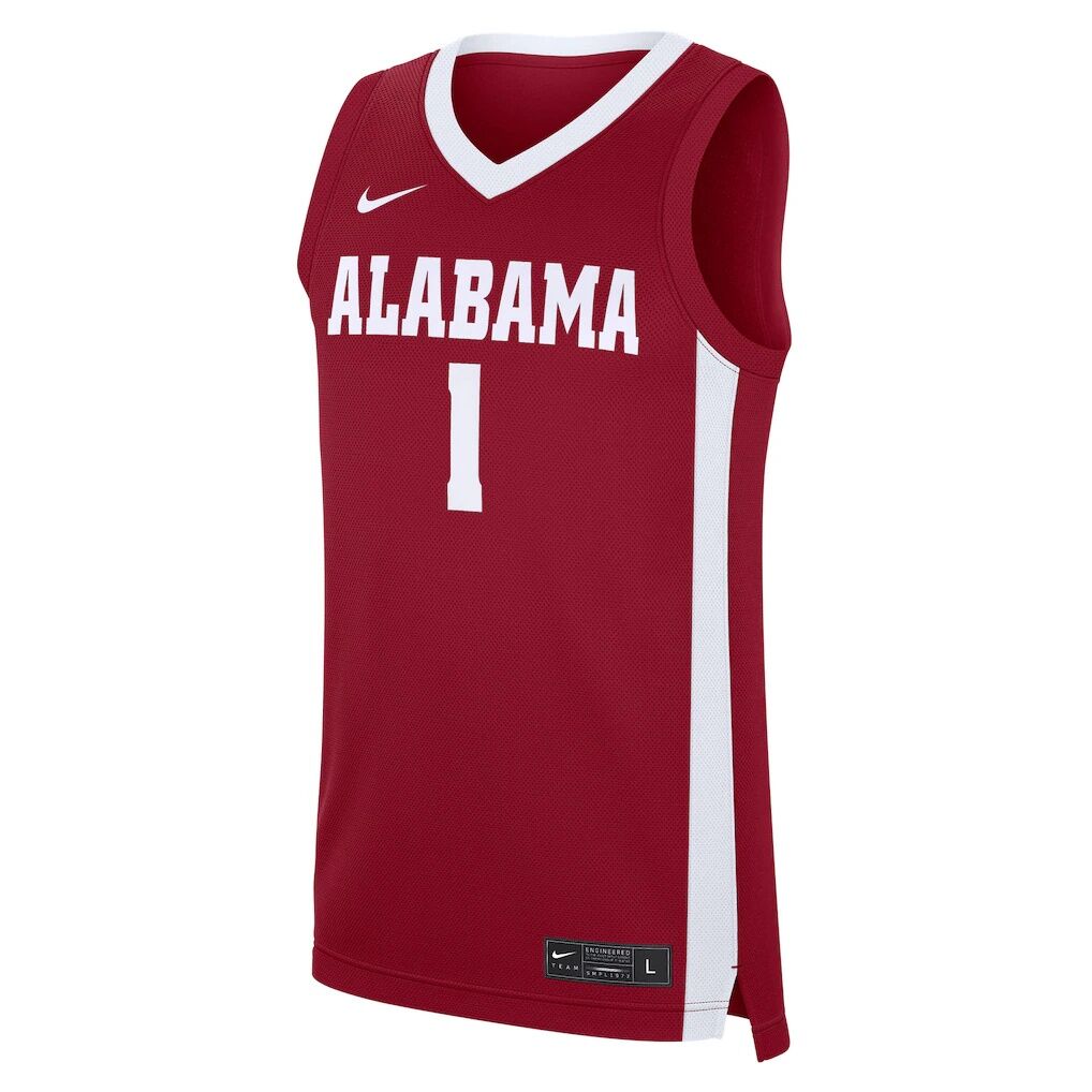 #1 Alabama Crimson Tide Nike Road Replica Jersey