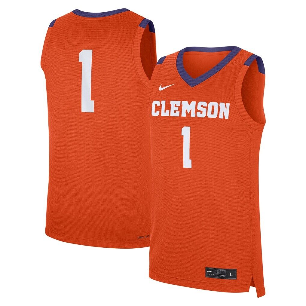 #1 Clemson Tigers Nike Road Replica Jersey