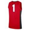 #1 Georgia Bulldogs Nike Road Replica Jersey - Red - Detail View