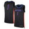 #1 Florida Gators Jordan Brand Alternate Replica Jersey - Black - Front View