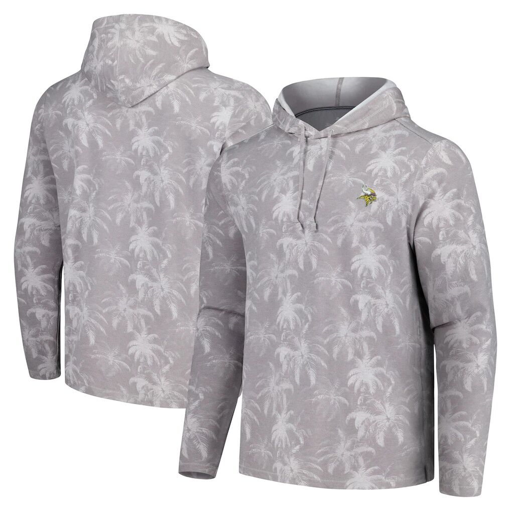 Minnesota Vikings Tommy Bahama Palm Frenzy Hoodie Long Sleeve T-Shirt