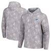 Detroit Lions Tommy Bahama Palm Frenzy Hoodie Long Sleeve T-Shirt - Gray - Front View