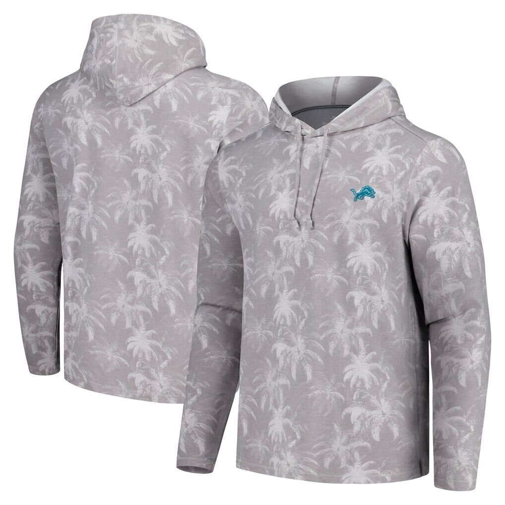 Detroit Lions Tommy Bahama Palm Frenzy Hoodie Long Sleeve T-Shirt