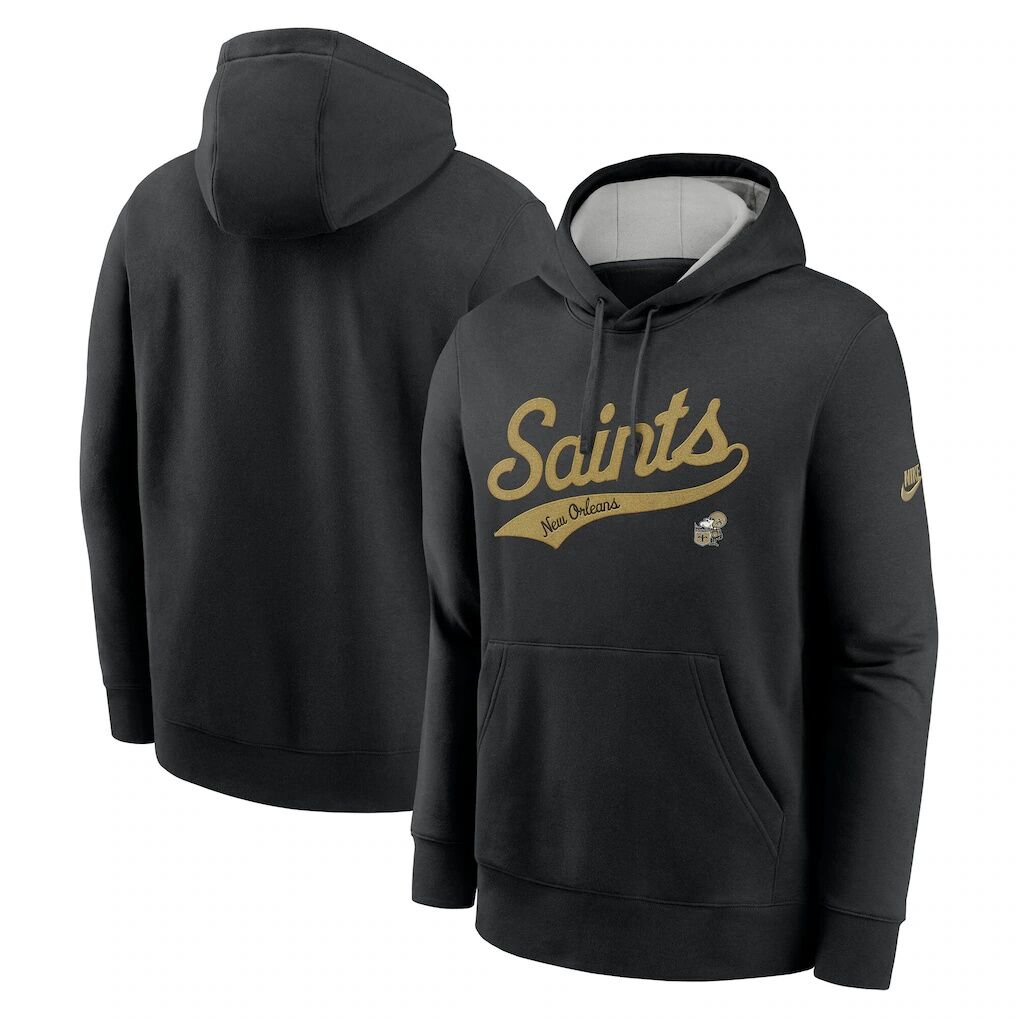 New Orleans Saints Nike Rewind Club Logo Pullover Hoodie