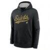 New Orleans Saints Nike Rewind Club Logo Pullover Hoodie - Black - Side View