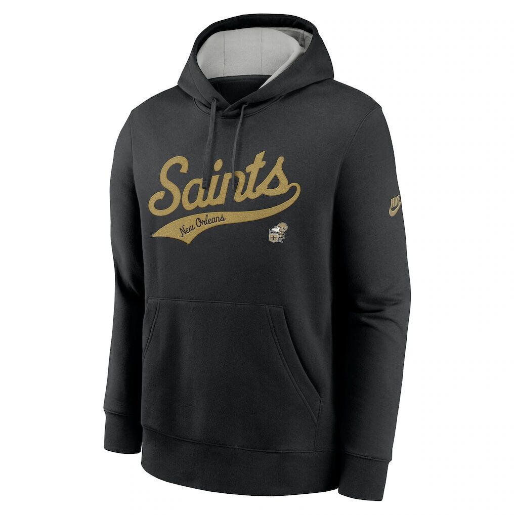 New Orleans Saints Nike Rewind Club Logo Pullover Hoodie