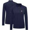 USWNT Levelwear Women's Kinetic Insignia Quarter-Zip Pullover - Navy - Front View