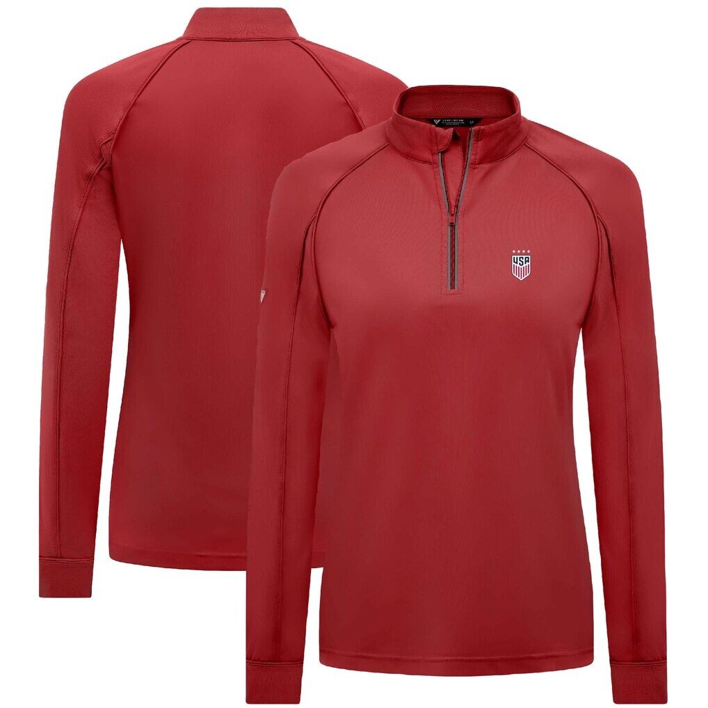 USWNT Levelwear Women's Kinetic Insignia Quarter-Zip Pullover