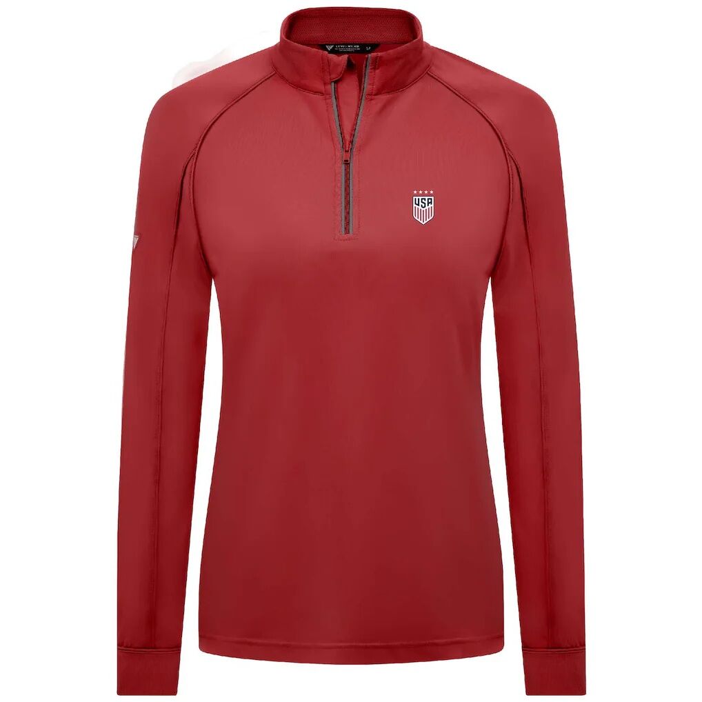 USWNT Levelwear Women's Kinetic Insignia Quarter-Zip Pullover