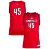 #45 Louisville Cardinals adidas Replica Swingman Jersey - Red - Front View