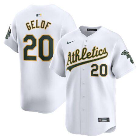 Zack Gelof Athletics Nike Home Limited Player Jersey - White - Front View