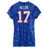 Josh Allen Buffalo Bills Girls Youth Sequin Player Name & Number V-Neck Dress - - Detail View