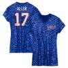 Josh Allen Buffalo Bills Girls Youth Sequin Player Name & Number V-Neck Dress - - Front View