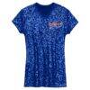 Josh Allen Buffalo Bills Girls Youth Sequin Player Name & Number V-Neck Dress - - Side View