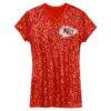 Patrick Mahomes Kansas City Chiefs Girls Youth Sequin Player Name & Number V-Neck Dress - Red - Side View