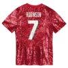 Bijan Robinson Atlanta Falcons Girls Youth Sequin V-Neck Fashion Jersey - Red - Detail View