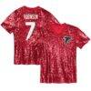 Bijan Robinson Atlanta Falcons Girls Youth Sequin V-Neck Fashion Jersey - Red - Front View