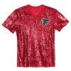 Bijan Robinson Atlanta Falcons Girls Youth Sequin V-Neck Fashion Jersey - Red - Side View