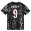 Joe Burrow Cincinnati Bengals Girls Youth Sequin V-Neck Fashion Jersey - Black - Detail View