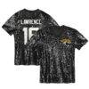 Trevor Lawrence Jacksonville Jaguars Girls Youth Sequin V-Neck Fashion Jersey - Black - Front View