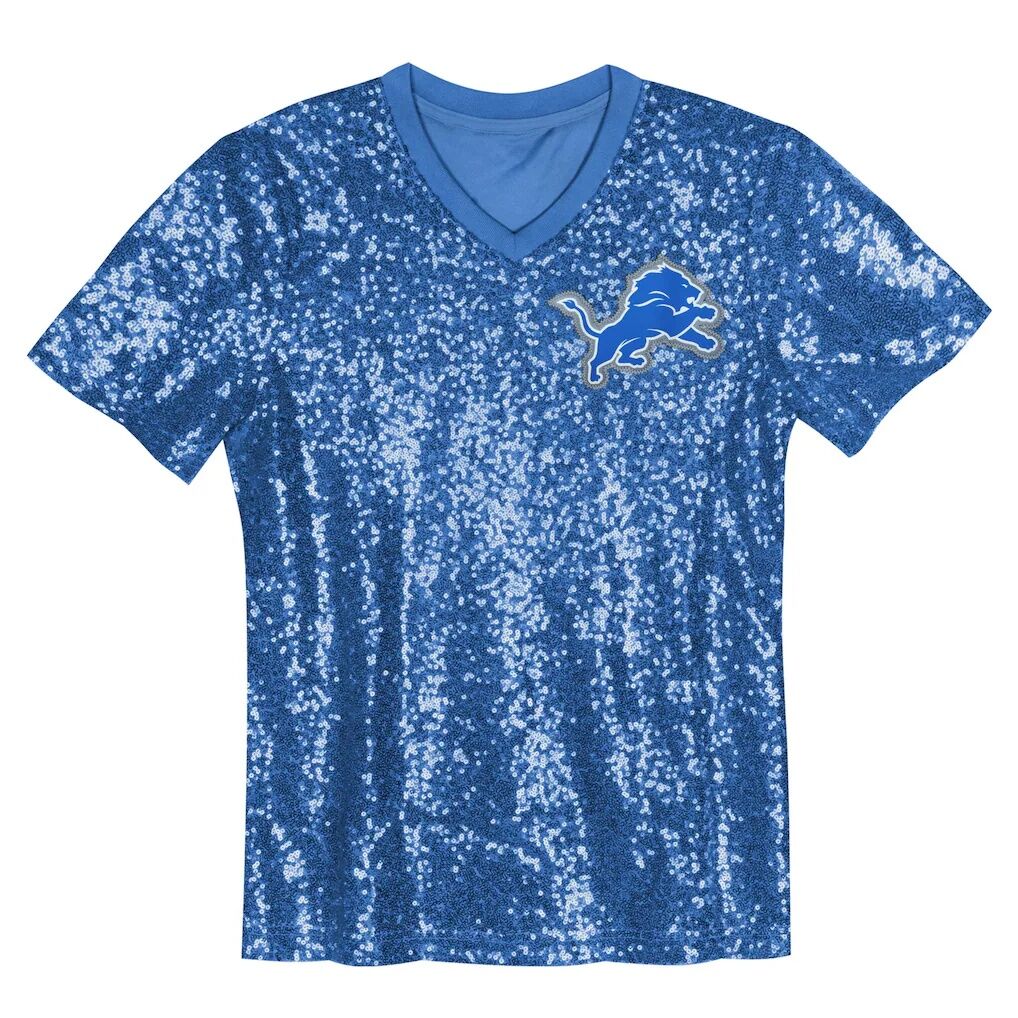 Aidan Hutchinson Detroit Lions Girls Youth Sequin V-Neck Fashion Jersey