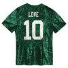 Jordan Love Green Bay Packers Girls Youth Sequin V-Neck Fashion Jersey - Green - Detail View