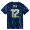 12 Fan Seattle Seahawks Girls Youth Sequin V-Neck Fashion Jersey - - Detail View