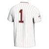 #1 Charleston Cougars GameDay Greats Unisex Lightweight Softball Jersey - White - Detail View